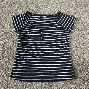 Navy and White Striped Old Navy Top